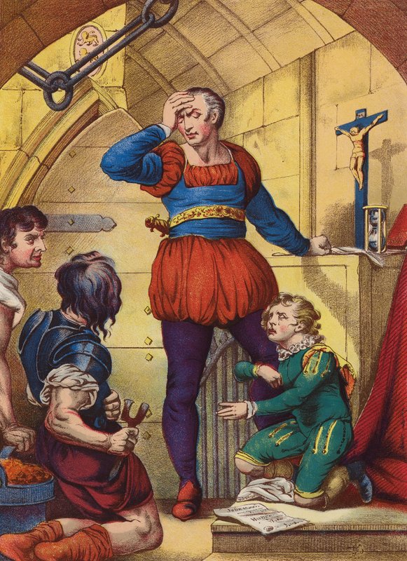 Shakespeare: Kung John (chromolitho) av English School