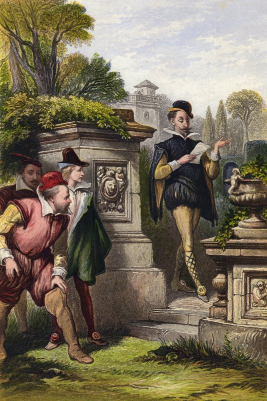 Shakespeare, tolfte natten, akt II, scen 5 av English School