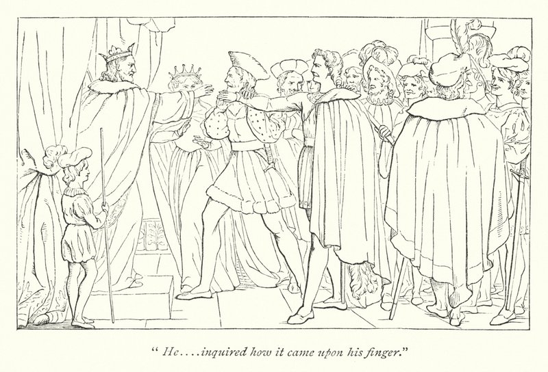 Shakespeares allt är bra som slutar bra; En dåraktig berättelse (gravyr) av English School
