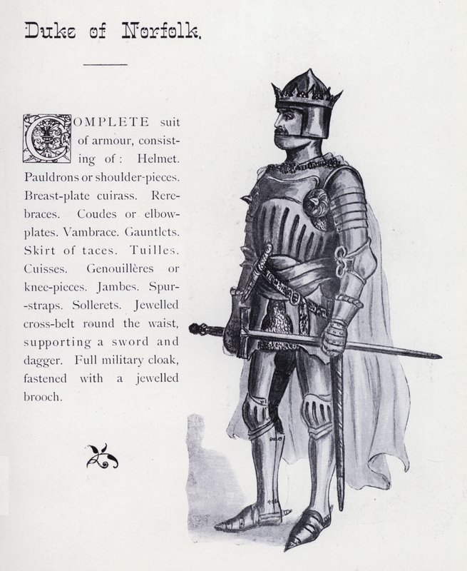 Shakespeares kung Richard III: Duke of Norfolk (litho) av English School