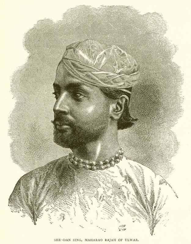 Sheodan Singh, Maharao Rajah av Ulwar av English School