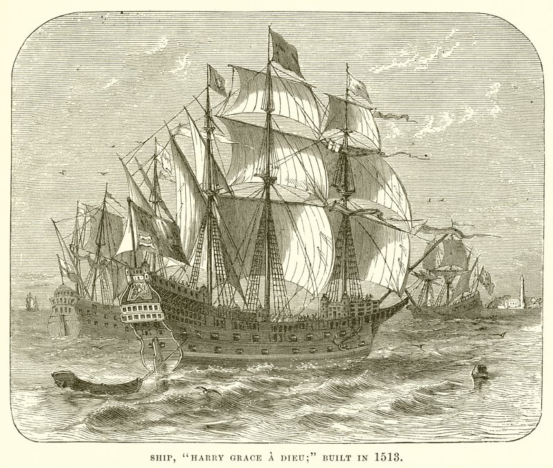 Skepp, Harry Grace a Dieu; Byggd 1513 av English School