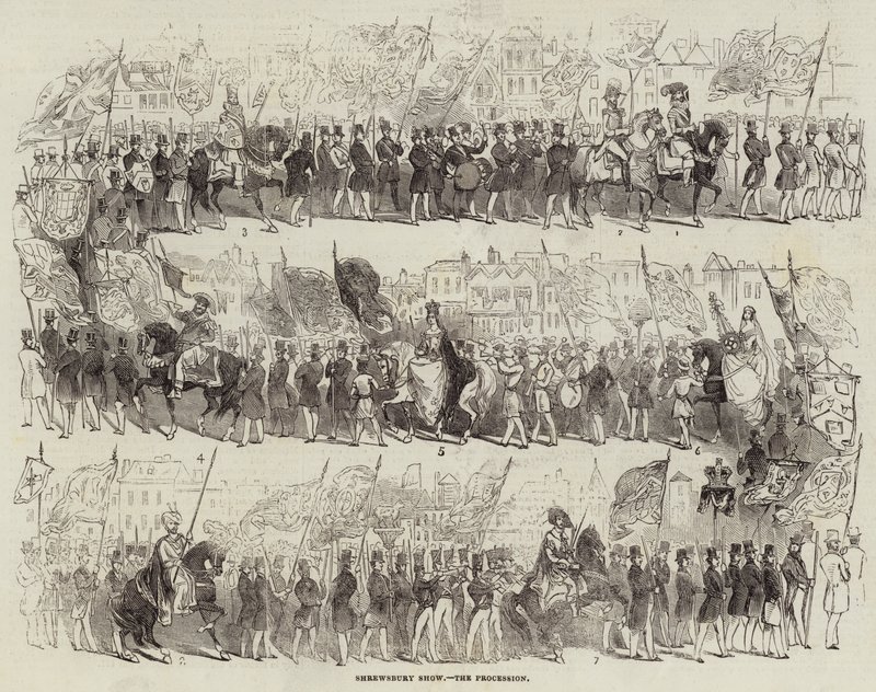 Shrewsbury Show, processionen (gravyr) av English School