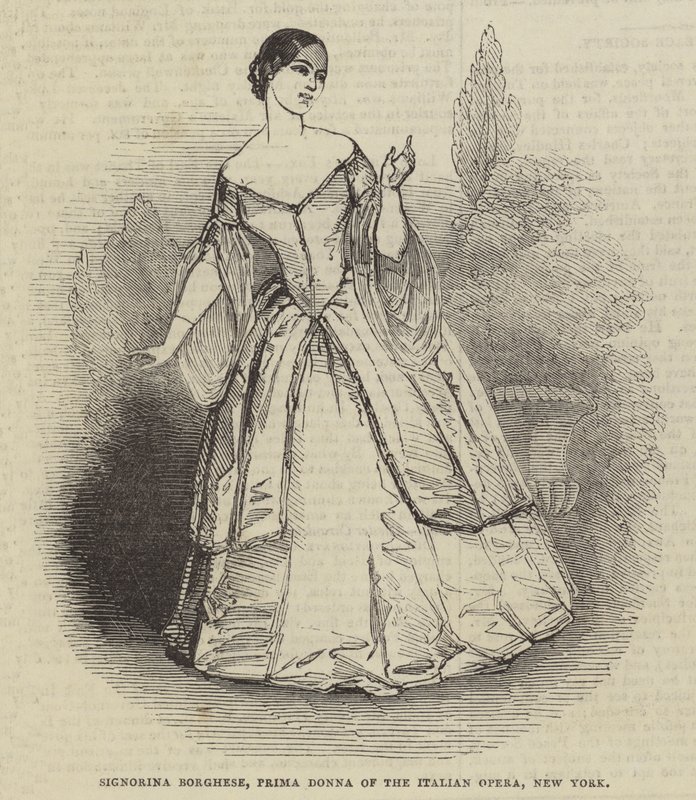 Signorina Borghese, Prima Donna från den italienska operan, New York av English School