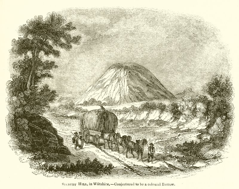Silbury Hill, Wiltshire.-- Förmodas vara en kolossal Barrow av English School