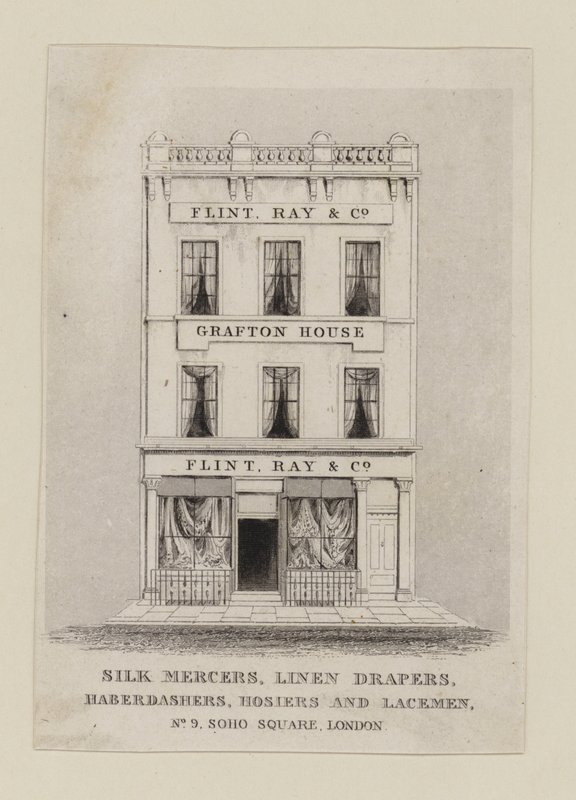 Silk Mercer, Flint Ray & Co, handelskort av English School