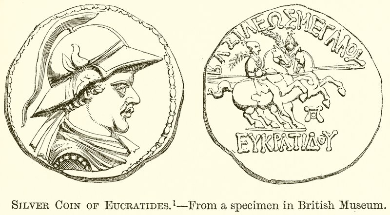 Silvermynt från Eukratides av English School
