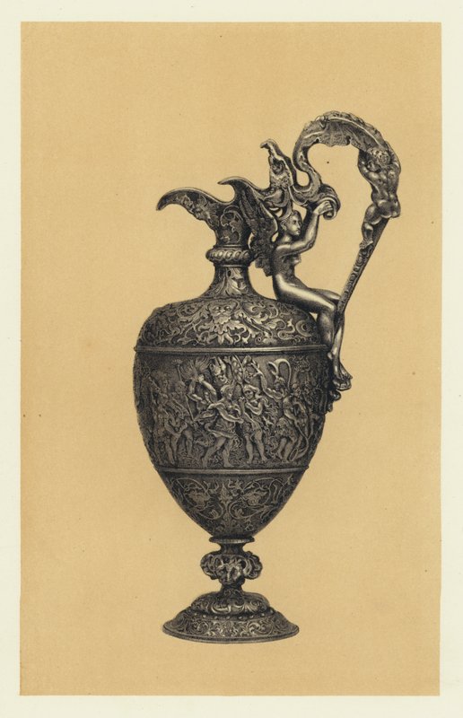 Silver Ewer, avrättad i Repousse av Vechte för herrarna Hunt och Roskell av English School