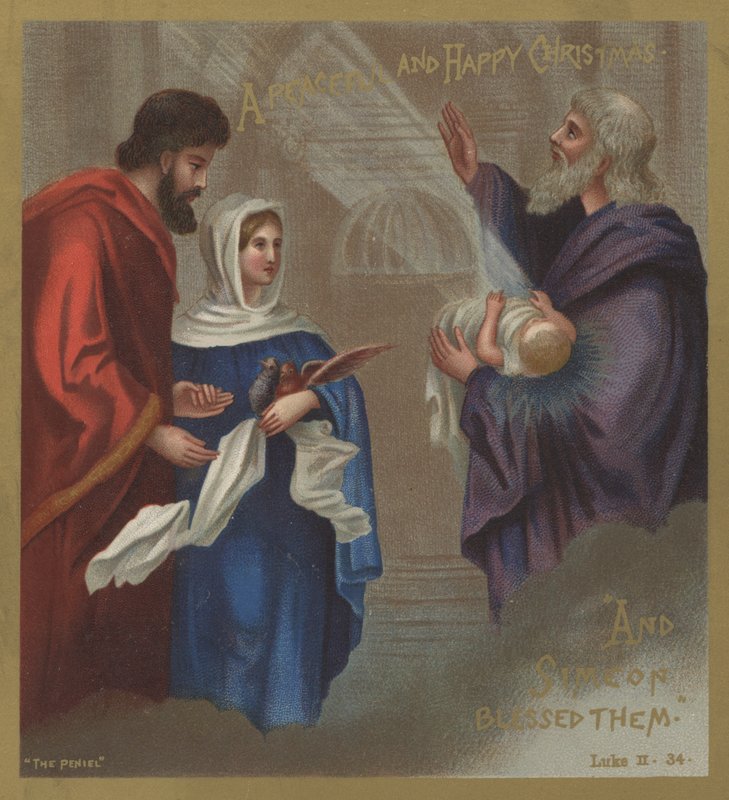 Simeon välsignade den heliga familjen i templet av English School