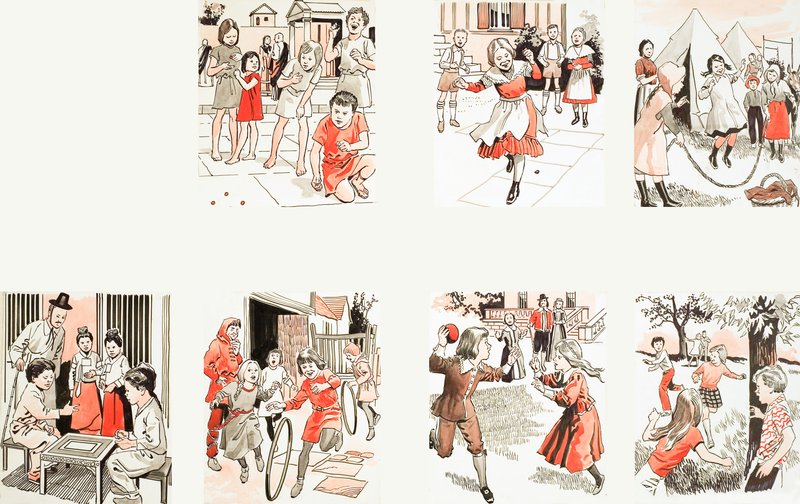 Enkla barnspel genom åren av English School