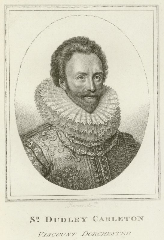Sir Dudley Carleton, Viscount Dorchester (gravyr) av English School