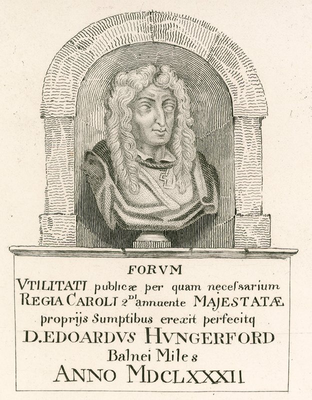 Sir Edward Hungerford, som skapades till riddare av badet vid kröningen av kung Charles II av English School
