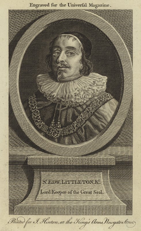 Sir Edward Littleton, Lord Keeper of the Great Seal av English School