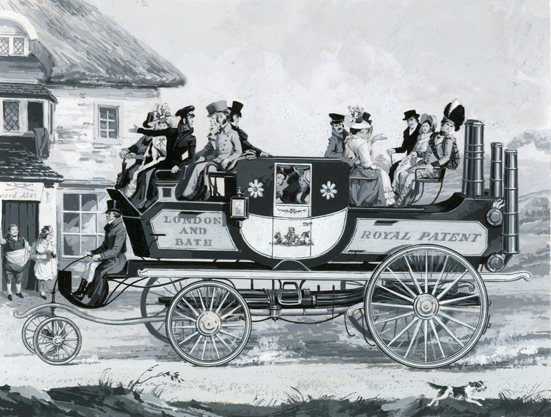 Sir Goldsworthy Gurneys andra passagerartransporterande ångvagn av English School