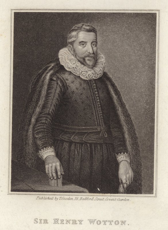 Sir Henry Wotton, engelsk diplomat och politiker av English School