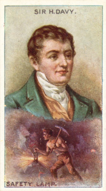 Sir Humphry Davy, säkerhetslampa av English School