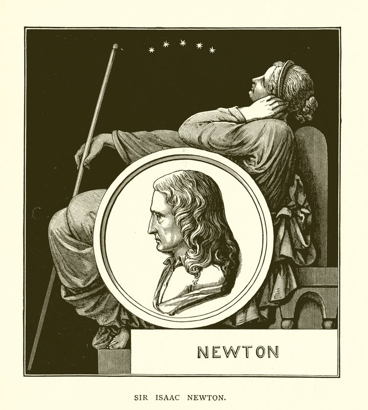 Sir Isaac Newton av English School