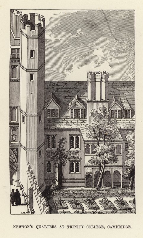 Sir Isaac Newtons kvarter på Trinity College, Cambridge av English School