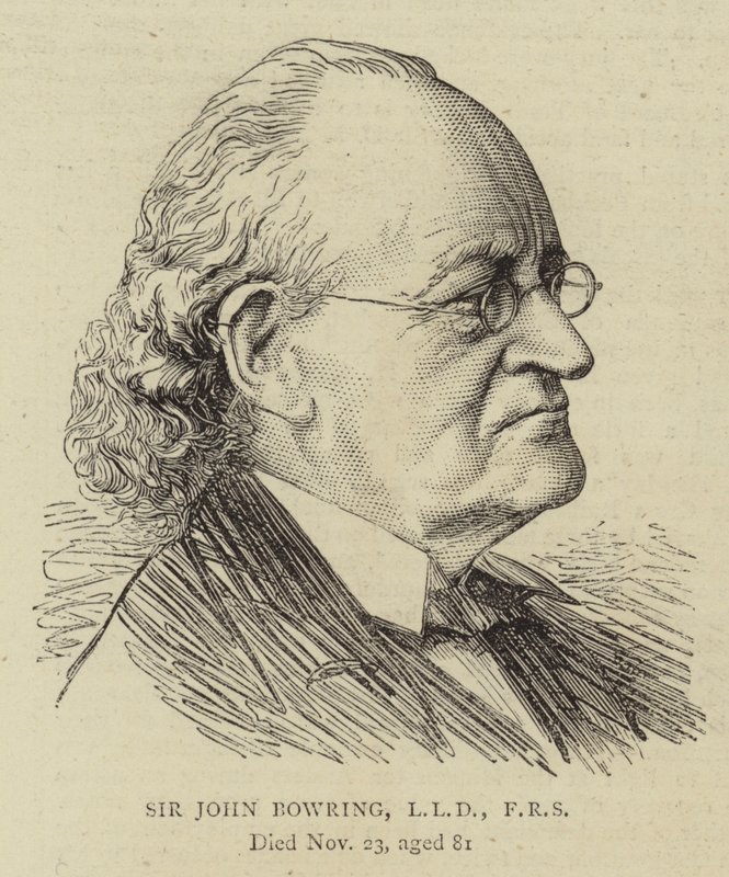 Sir John Bowring, LLD, FRS (gravyr) av English School