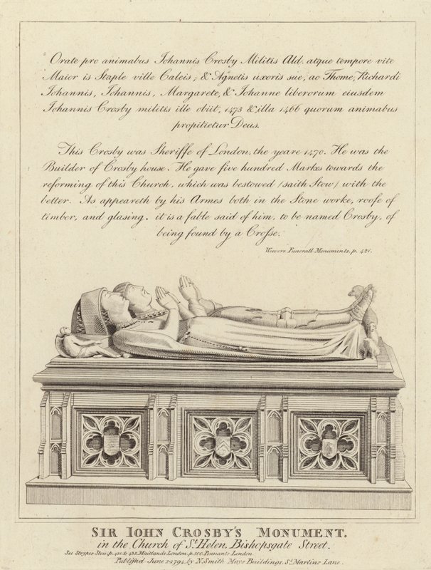 Sir John Crosbys monument av English School