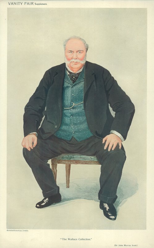 Sir John E A Murray Scott, The Wallace Collection, 14 april 1909, tecknad Vanity Fair av English School