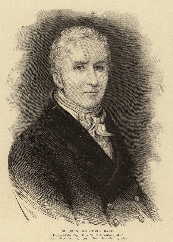 Sir John Gladstone, Bart (gravyr) av English School