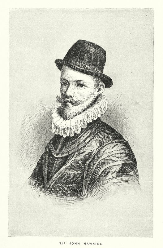 Sir John Hawkins (gravyr) av English School