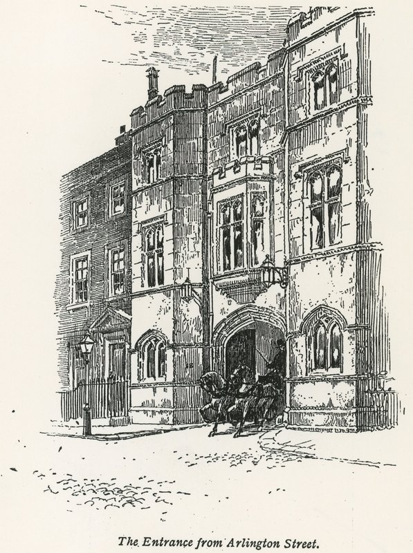 Sir John Penders House, ingången från Arlington Street, London av English School