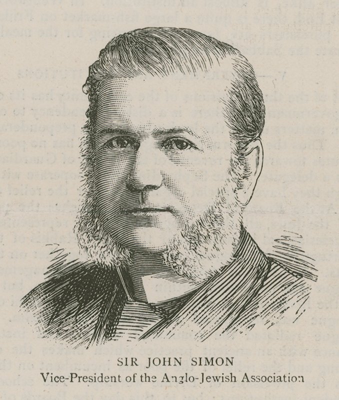 Sir John Simon, vicepresident för Anglo-Jewish Association av English School