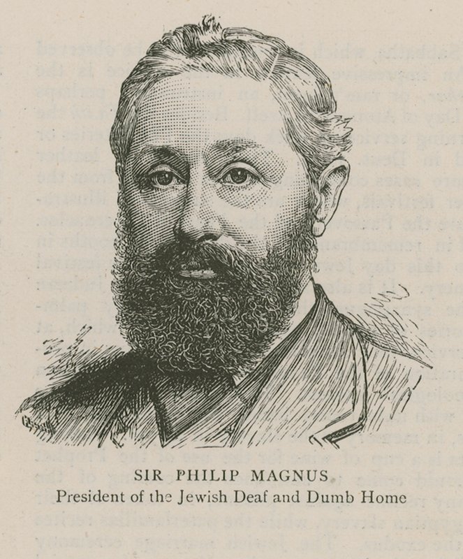 Sir Philip Magnus, president för det judiska dövstumma hemmet av English School