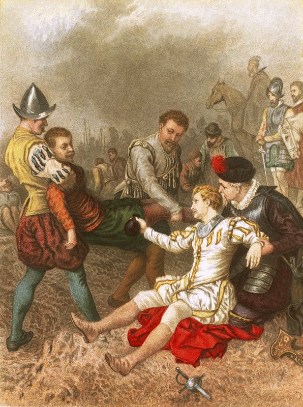 Sir Philip Sidney i Zutphen av English School