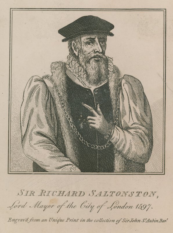 Sir Richard Saltonston, borgmästare i London 1597 av English School