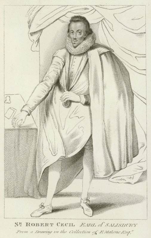 Sir Robert Cecil, Earl of Salisbury (gravyr) av English School
