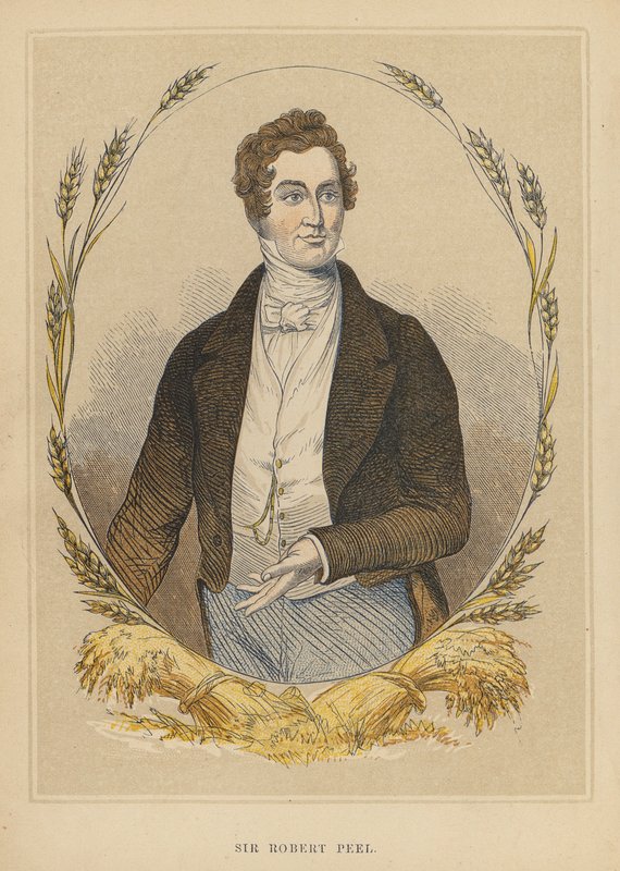 Sir Robert Peel (gravyr i färg) av English School