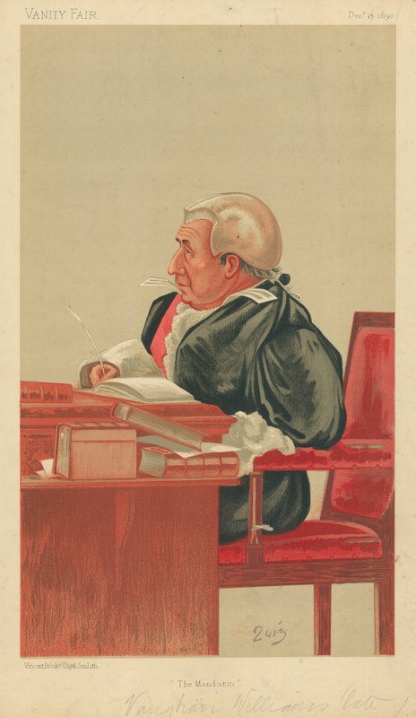 Sir Roland Vaughan Williams, Mandarinen, 13 december 1890, tecknad serie Vanity Fair av English School