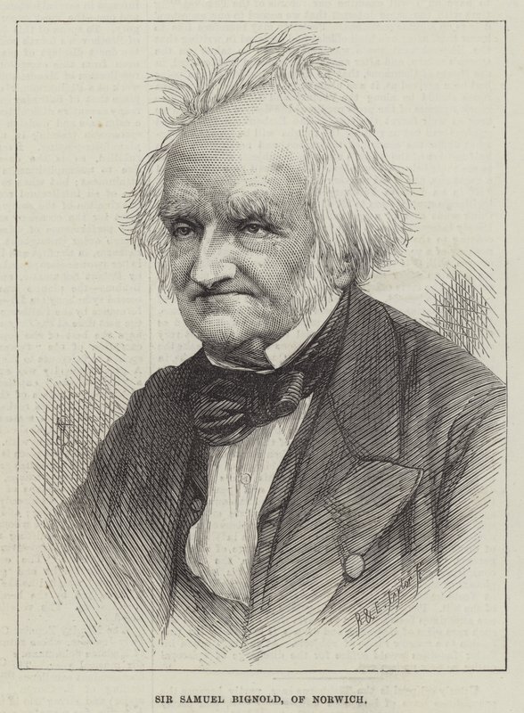 Sir Samuel Bignold, från Norwich (gravyr) av English School