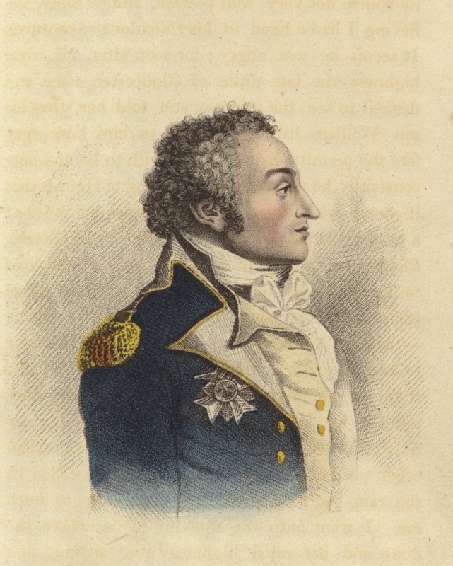 Sir Sidney Smith, brittisk amiral (färgad gravyr) av English School