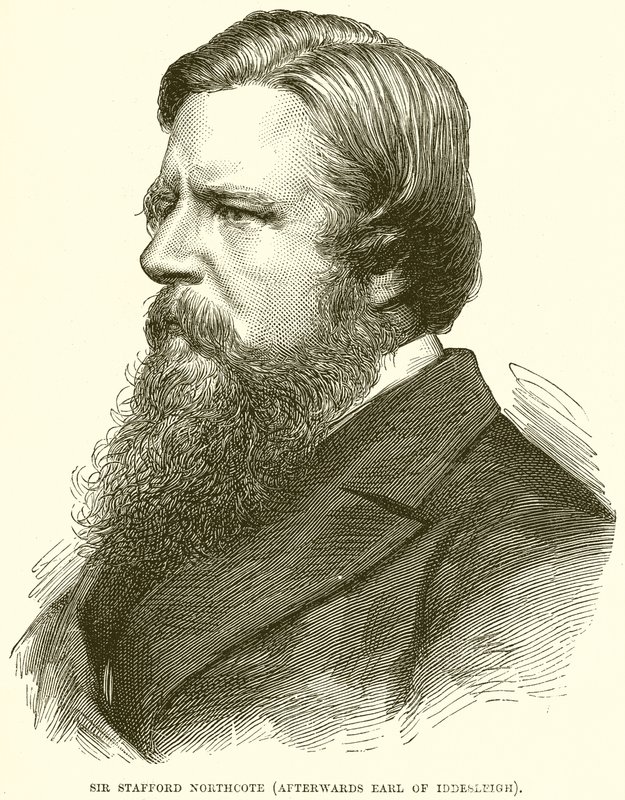 Sir Stafford Northcote (efteråt Earl of Iddesleigh) av English School