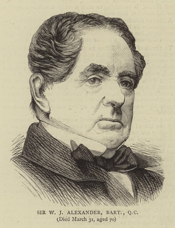 Sir W J Alexander, Baronet, QC (gravyr) av English School