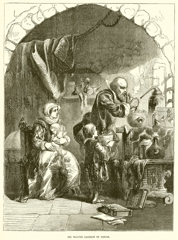 Sir Walter Raleigh i fängelse av English School