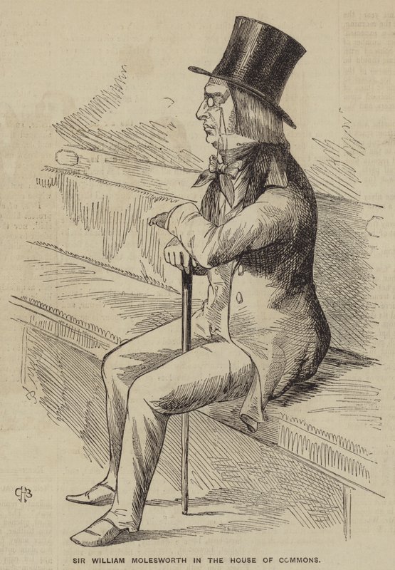 Sir William Molesworth i underhuset (gravyr) av English School