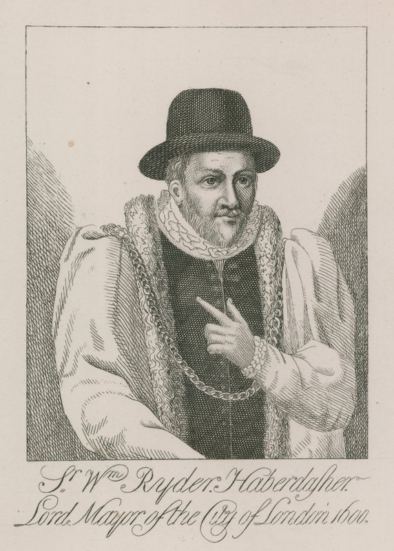 Sir William Ryder, sybehandlare, borgmästare i London, 1600 av English School