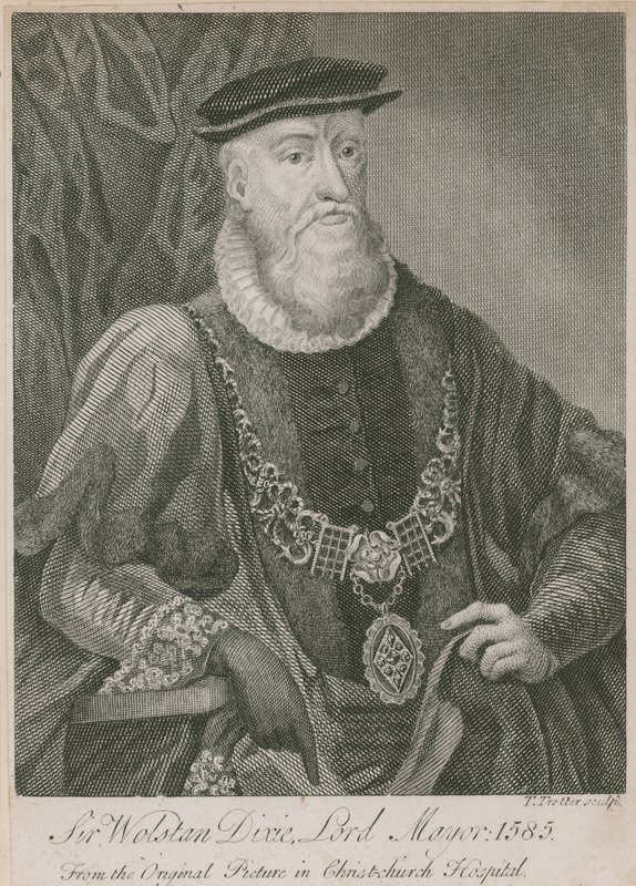 Sir Wolstan Dixie, borgmästare i London, 1585 av English School