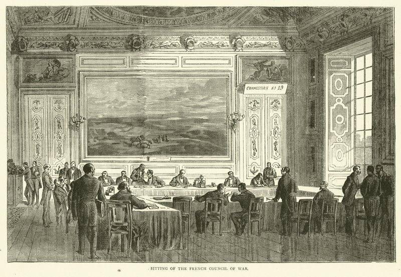 Sammanträde av det franska krigsrådet, januari 1871 av English School