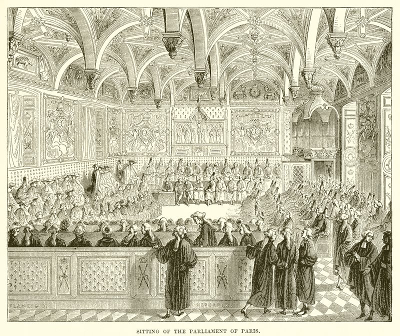 Sammanträde i Paris parlament av English School