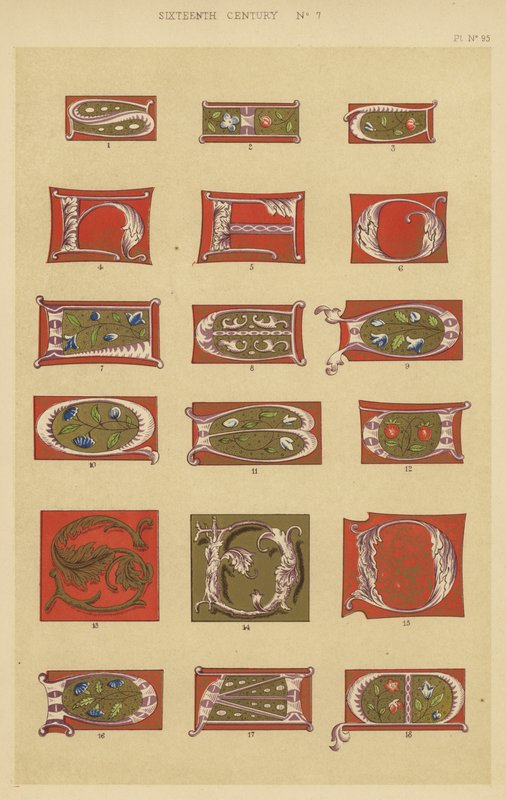 Sextonde århundradet (chromolitho) av English School