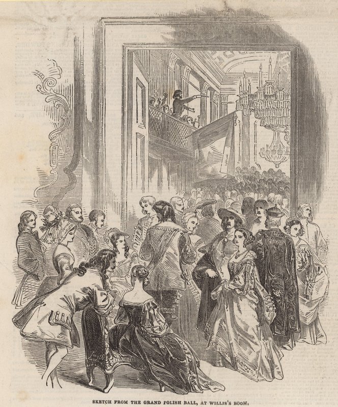 Skiss från Grand Polish Hall på Williss Room av English School