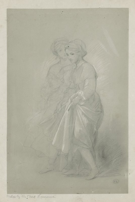 Skiss av två flickor av Sir Thomas Lawrence av English School