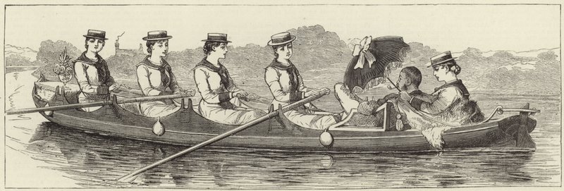 Skisser från en ånglansering vid Henley Regatta av English School