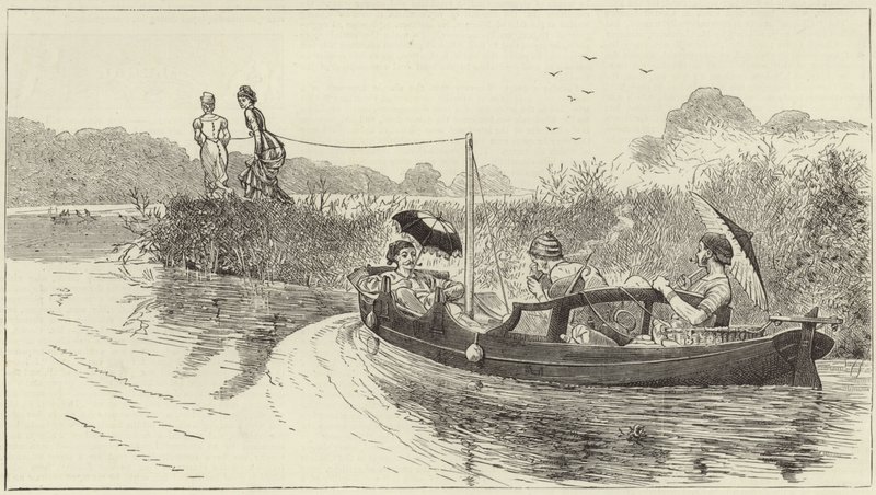 Skisser från en ånglansering vid Henley Regatta av English School